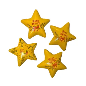 Pendente natalizio a forma di stella con scritte varie