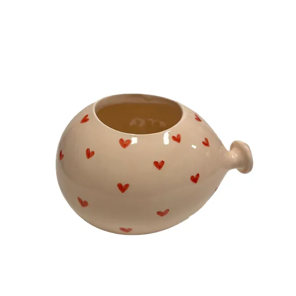 Palloncino a forma di vaso – contenitore di piantine con decorazioni varie