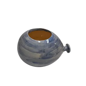 Palloncino a forma di vaso – contenitore di piantine mono colore (versione grigio-azzurra con uccellino)