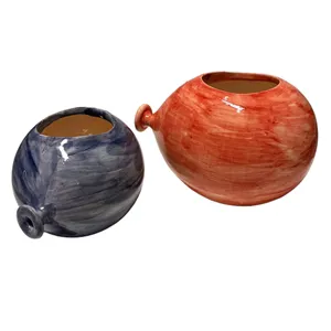 Palloncini a forma di vaso – contenitore di piantine mono colore (coppia blu e arancio)