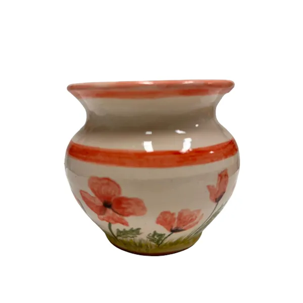 Vasetto porta fiori raffigurante dei papaveri