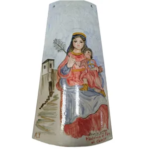 Tegola raffigurante la Madonna di Piano di Campo di Oliveto Lucano
