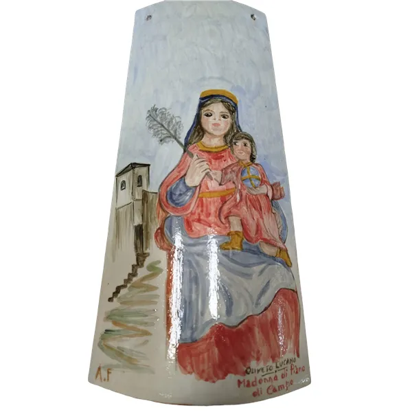 Tegola raffigurante la Madonna di Piano di Campo di Oliveto Lucano