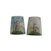 Tegola in ceramica "Pietrapertosa" con torre medievale e leoni araldici - foto 1